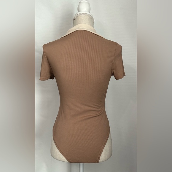 SHEIN EZWEAR Coffee Brown Bodysuit Size Medium - Picture 3 of 6